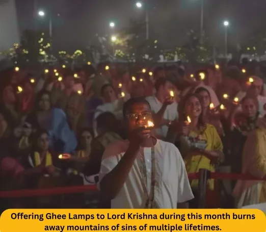 Glories of offering Ghee Lamp to Lord Krishna.