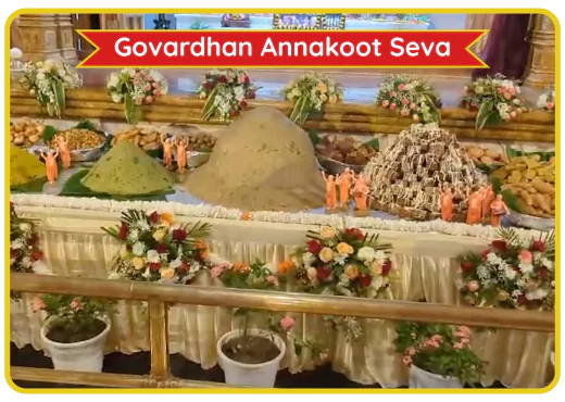 Offer Annakoot Bhog to Lord Krishna