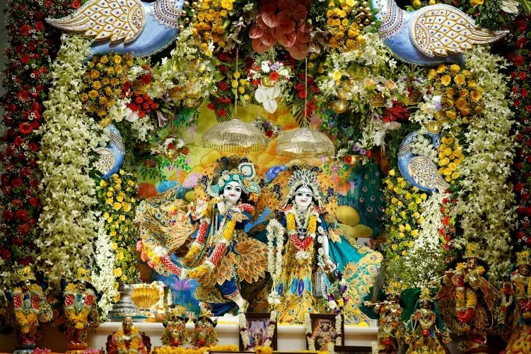 Sri Radha Vrindavan Chandra in Janmashtami shringar · Janmashtami 2025